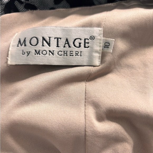 Montage by Mon Cheri Black Lace Mini Dress - Picture 3 of 11